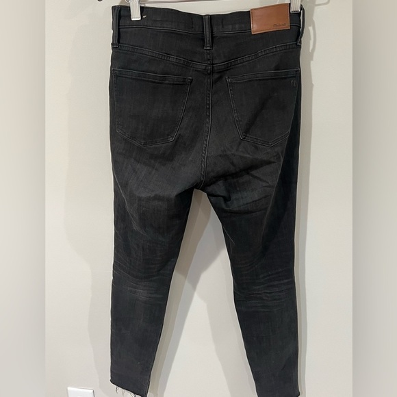 Women’s US 27 Madewell Washed Black 9” High-Rise Skinny Distressed Denim Jeans - Picture 10 of 16